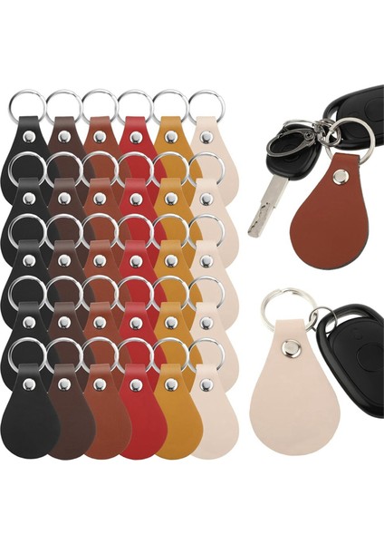 30 Adet Deri Anahtarlık Pu Deri Anahtar Fobs ve Anahtarlık ve Anahtarlık Halkası Süblimasyon Anahtarlık Boşlukları (Yurt Dışından) fiyatları