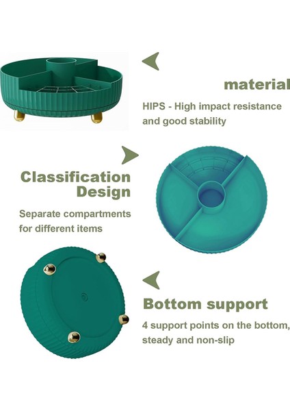 Vanity Için Dönen Makyaj Organizatörü - Banyo Organizatörü ve Kozmetik Parfüm Organizatör Depolama B Için Tembel Organizatör B (Yurt Dışından) fırsatları