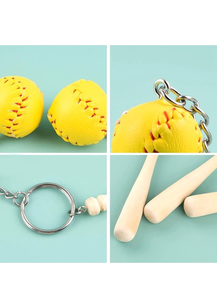 12 Adet Mini Beyzbol Anahtar Zinciriyle Ahşap Beyzbol Sopası Takım Hediyeleri Için Spor Anahtarlık Anahtarlık (Yurt Dışından) fiyatları