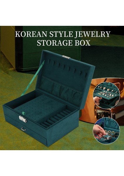 Takı Kutusu Organizatörü, Büyük Kolye Takı Depolama Organizatör Çekmece Kilitli Kadın Mücevher Ekran Tutucu Kılıf (Yurt Dışından) indirimleri