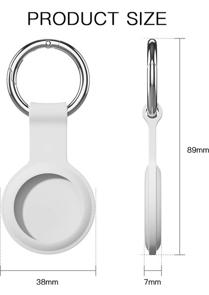 Airtag Kılıf Anahtarlığı Için Uyumludur, Silikon Koruyucu Kapak Key Ring-4 Paket Kırmızı/beyaz/sarı/pembe ile Güvenli Tutucu (Yurt Dışından) fiyatları