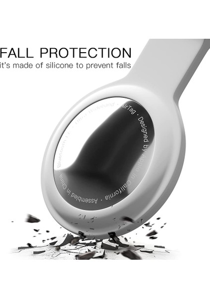 Airtag Kılıf Anahtarlığı Için Uyumludur, Silikon Koruyucu Kapak Key Ring-4 Paket Kırmızı/beyaz/sarı/pembe ile Güvenli Tutucu (Yurt Dışından) fırsatları