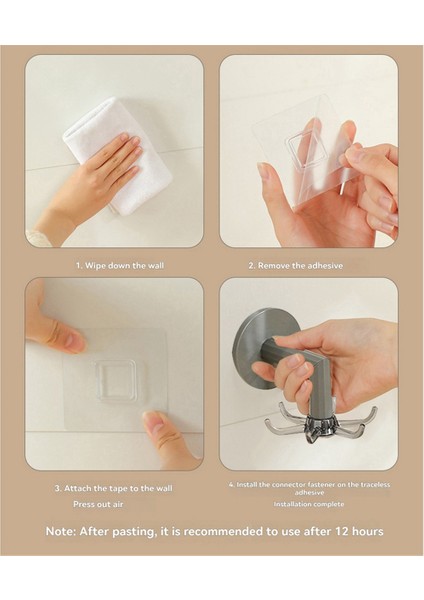 4pcs Dönen Duvara Monte Depolama Rafı Küvet Için Mutfak Eşyaları ve Havlular Için Kancalı Şeffaf-Beyaz (Yurt Dışından) modelleri