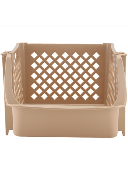 Istiflenebilir Plastik Sepet Mutfak Depolama Sepeti Meyve ve Sebze Plastik Depolama Sepeti Plastik Depolama Rafı (Bej) (Yurt Dışından) modelleri