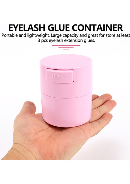Kirpik Tutkal Depolama Tankı Kirpikler Uzatma Tutkal Yapıştırıcı Stand Kavan Aktif Mühürlü Kutu 4 Hücreler Konteyner Pembe (Yurt Dışından) fırsatları