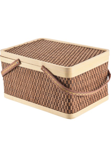 Yeni Bambu Sepet Doğal -Dostu Dokuma Sepet Bambu Piknik Sepeti Kapak El Azacıları Ekmek Depolama Sepeti (Yurt Dışından) fırsatları