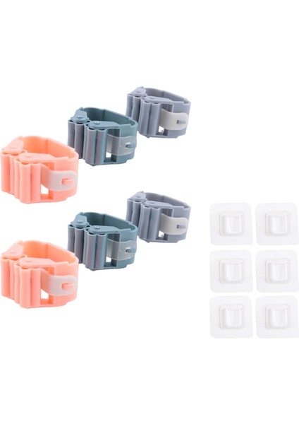 6pcs Ağır Hizmet Mutfak Kancaları Süpürge Alet Paspas Tutucu Duvara Monte Paspas ve Süpürge Tutucu Banyo Organizatör Paspas Askı (Yurt Dışından)