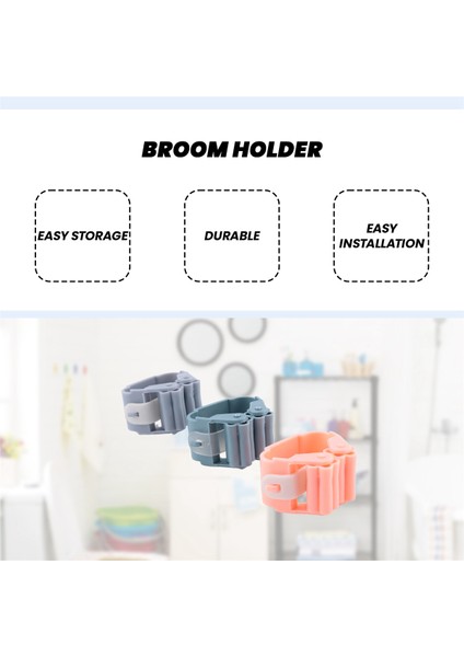 6pcs Ağır Hizmet Mutfak Kancaları Süpürge Alet Paspas Tutucu Duvara Monte Paspas ve Süpürge Tutucu Banyo Organizatör Paspas Askı (Yurt Dışından) fırsatları