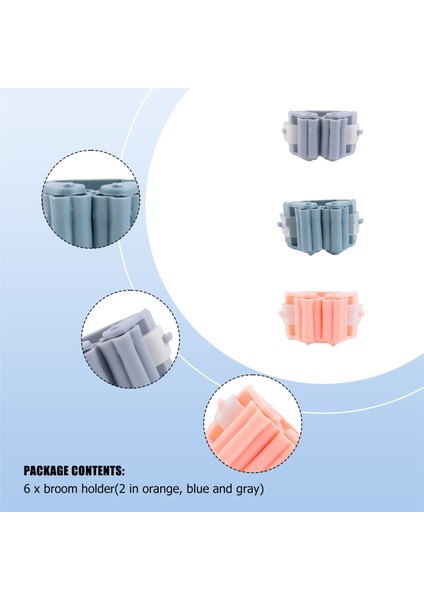 6pcs Ağır Hizmet Mutfak Kancaları Süpürge Alet Paspas Tutucu Duvara Monte Paspas ve Süpürge Tutucu Banyo Organizatör Paspas Askı (Yurt Dışından) indirimleri