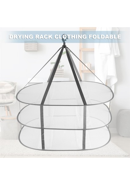 3 Katmanlı Kazak Kurutma Rafı Asılı Giysiler Asılı Kurutucu Çamaşır Örtü Kurutma Rafı, Katlanabilir Giysiler Kurutma Rafları (Yurt Dışından) fırsatları