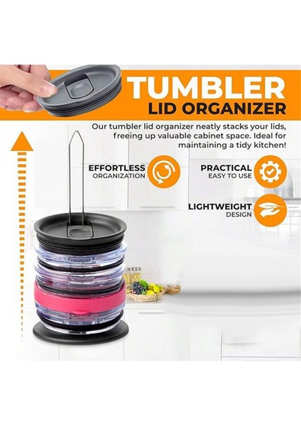 4 Paket Katlanabilir Tumbler Kapak Organizatörü, Alan Kurtarıcı Tasarım, Kararlı Kalın Kauçuk Base Bardak Kapaklar Organizatör, Bağımsız (Yurt Dışından) fırsatları