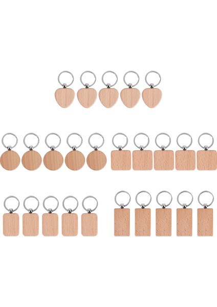 25PIECES Boş Ahşap Anahtarlı Diy Ahşap Anahtarlık Halkaları Anahtar Etiketler Takı Bulguları Zanaat (Yurt Dışından) fiyatları