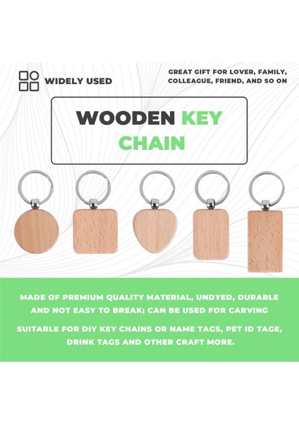 25PIECES Boş Ahşap Anahtarlı Diy Ahşap Anahtarlık Halkaları Anahtar Etiketler Takı Bulguları Zanaat (Yurt Dışından) fırsatları