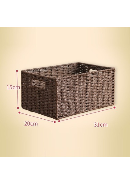 Dokuma Depolama Sepeti, Yerleşik Kağıt Halat Sepeti Kahverengi (Yurt Dışından) modelleri