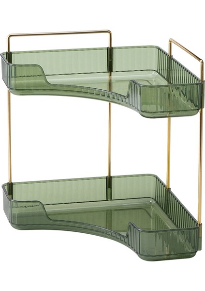 2 Katmanlı Banyo Sayacı Organizatör, Çok Fonksiyonlu Köşe Banyo Organizatör Tezgahı, Makyaj Organizatör Parfüm A (Yurt Dışından)