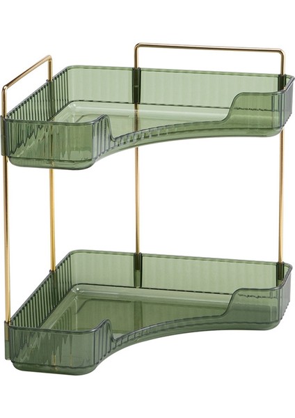 2 Katmanlı Banyo Sayacı Organizatör, Çok Fonksiyonlu Köşe Banyo Organizatör Tezgahı, Makyaj Organizatör Parfüm A (Yurt Dışından) fiyatları