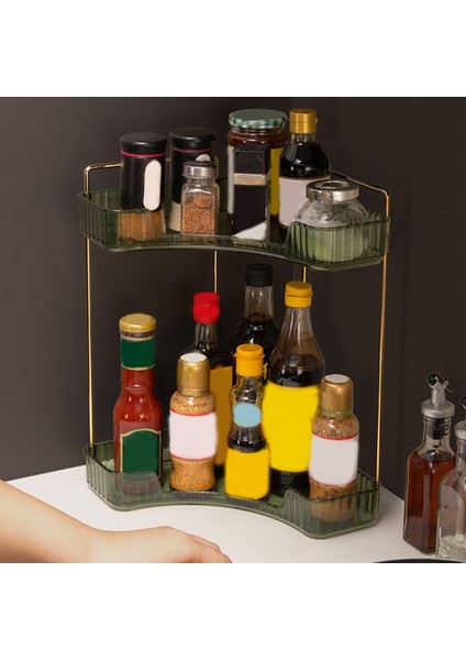 2 Katmanlı Banyo Sayacı Organizatör, Çok Fonksiyonlu Köşe Banyo Organizatör Tezgahı, Makyaj Organizatör Parfüm A (Yurt Dışından) fırsatları