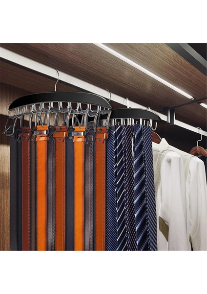 Kemer Askı Kemeri Organizatör Dolap Organizatörleri ve Depolama Için 14 Kanca Kemer Rafı Sağlam Ahşap ile Dolap Aksesuarları (Yurt Dışından) fırsatları