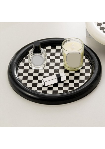 Banyo Rujlar Kozmetik Depolama Tepsisi Şık Izgara Mücevher Tepsisi Aromaterapi Tutucu Parti Içecekleri Servis Plakalar C-C (Yurt Dışından) fırsatları