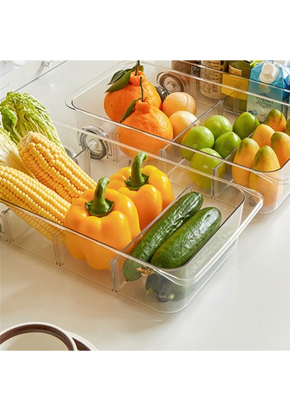 2 Adet Buzdolabı Çekmecesi Organizatör ve Depolama Temiz Buzdolabı Organizatörü Tekerlekler Üzerinde, Kalın Yükseltme (Yurt Dışından) fırsatları