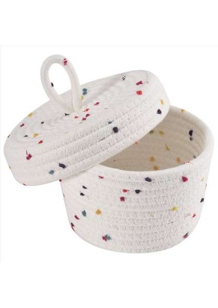 Pamuk Halat Depolama Sepeti Küçük Dokuma Sepet Kapak Depolama Dokuma Depolama Organizatör Kutular Için Havlu Tuşları Atıştırmalık, S (Yurt Dışından) fiyatları