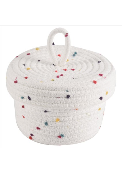 Pamuk Halat Depolama Sepeti Küçük Dokuma Sepet Kapak Depolama Dokuma Depolama Organizatör Kutular Için Havlu Tuşları Atıştırmalık, S (Yurt Dışından) fırsatları