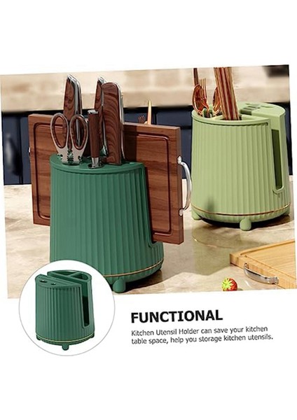 Masaüstü Stand Kesme Tahtası Tutucu Bıçak Mutfak Teslim Kesme Kesici Raf Dönen Edeniz Tutucu Koyu Yeşil (Yurt Dışından) indirimleri