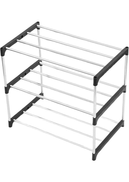 Istiflenebilir Küçük Ayakkabı Rafı, Giriş Yolu, Koridor ve Dolap Alanı Tasarruf Depolama ve Organizasyonu (3 Katmanlı, Siyah) (Yurt Dışından) fiyatları