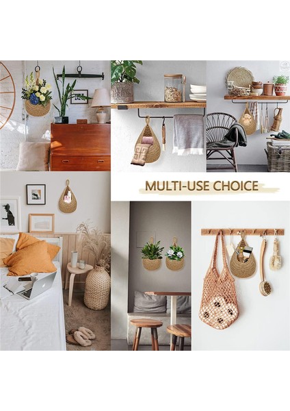 Mutfak Için Asılı Meyve Sepeti, Organize Etmek Için Boho Asılı Sepetler, Asılı Duvar Meyvesi Sebze Sepetleri, El Dokuması (Yurt Dışından) indirimleri