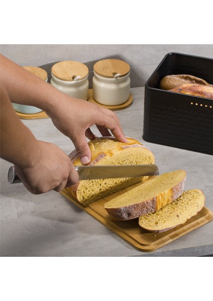 Ekmek Çöpü, Karbon Kaplama Sayesinde Yenilikçi Ekmek Kutusu, Bambu Kapak Siyah Dahil Entegre Havalandırma Delikleri ile (Yurt Dışından) modelleri