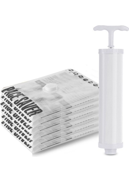 6x Vakum Depolama Torbaları, Battaniyeler Için Seyahat El Pompası ile Sızdırmazlık Sıkıştırma Torbaları, Yorganlar, Giysiler Depolama Xl (Yurt Dışından)