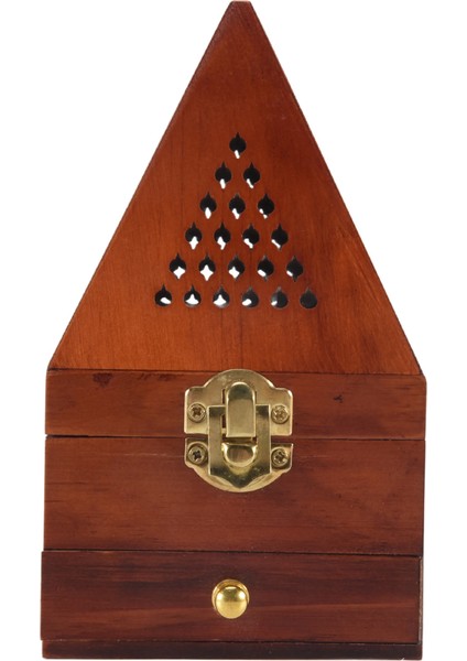 Ahşap Agarwood Sandal Ağacı Kutusu Tütsü Brülör Brülör Antika Aromaterapi Brülör Yaratıcı Piramit Içi Boş Tütsü Kutusu (Yurt Dışından)