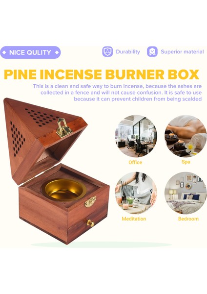 Ahşap Agarwood Sandal Ağacı Kutusu Tütsü Brülör Brülör Antika Aromaterapi Brülör Yaratıcı Piramit Içi Boş Tütsü Kutusu (Yurt Dışından) fırsatları