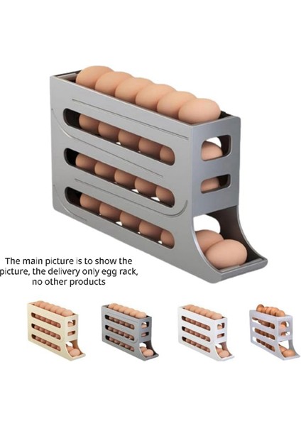4 Katman Buzdolabı Için Yumurta Tutucu, Buzdolabı Için Yumurta Tutucu, Yumurta Dispenser Otomatik Haddeleme Yumurta Tepsisi 30 Yumurta Kremi Renk (Yurt Dışından) fiyatları