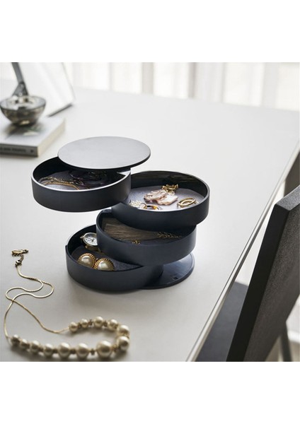 Takı Depolama Kutusu Dönen Takı Aksesuarları Depolama Tepsisi Kapak Kutusu Küpe Takı Depolama Kutusu Yeşil (Yurt Dışından) indirimleri