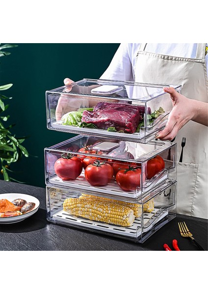 Çekme Çekmeceli Buzdolabı Organizatör Kutuları Buzdolabı Dikey Alanı Kaydet Için Set Çekmece Çekmece (Yurt Dışından) indirimleri