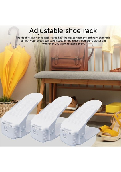 10 Adet Çift Katmanlı Alan Tasarruflu Ayakkabı Rafı Depolama Tutucu, Kaymaz Ayakkabılar Düzenleyici Depolama Fikri, Siyah (Yurt Dışından) modelleri
