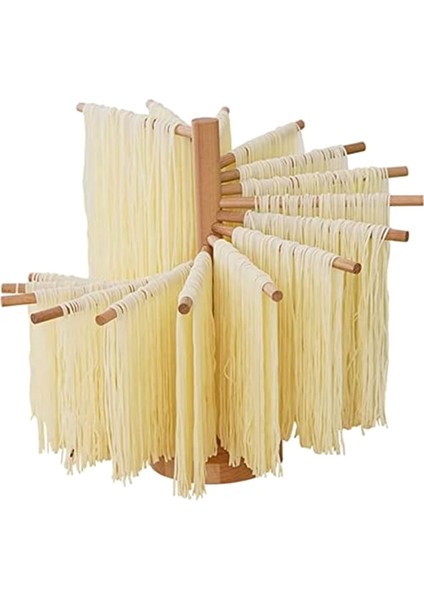 Makarna Kurutma Rafı, Ahşap Makarna Kurutma Rafı, Katlanabilir Spagetti Erişte Kurutma Makinesi, 16 Süspansiyon Çubuğu ile Makarna Askı Rafı (Yurt Dışından) modelleri