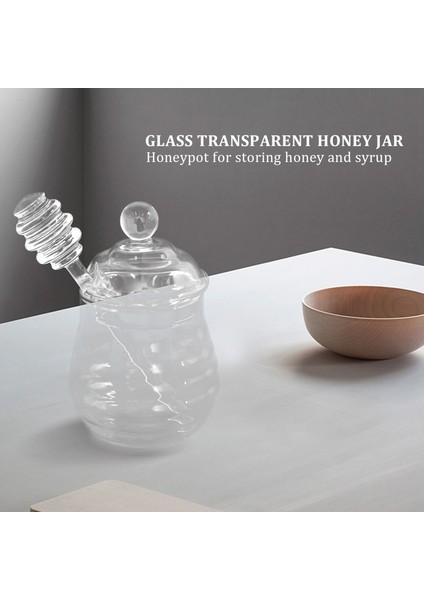 Şeffaf Cam Bal Kavanozu Kapaklı Bal Kavanozu ile Kepçe, Berrak, 9 Ons (Yurt Dışından) fiyatları