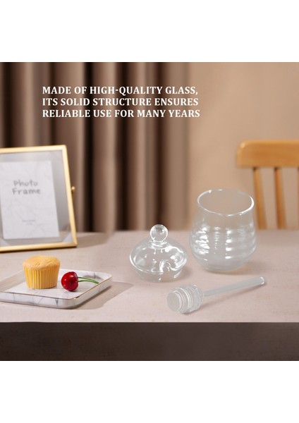 Şeffaf Cam Bal Kavanozu Kapaklı Bal Kavanozu ile Kepçe, Berrak, 9 Ons (Yurt Dışından) modelleri