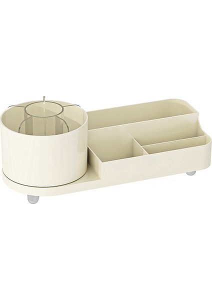 Vanity 360 ° Dönen Kozmetik Ekran Çantası Için Büyük Kapasiteli Makyaj Fırçası Organizatörü Kozmetik-B Için Makyaj Fırçaları Kupası (Yurt Dışından)