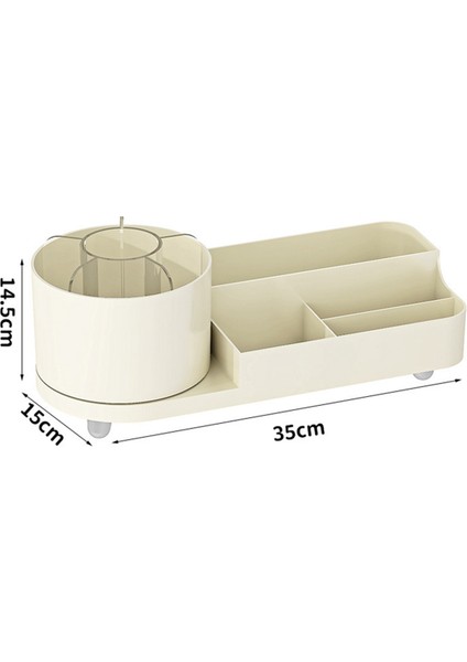 Vanity 360 ° Dönen Kozmetik Ekran Çantası Için Büyük Kapasiteli Makyaj Fırçası Organizatörü Kozmetik-B Için Makyaj Fırçaları Kupası (Yurt Dışından) fiyatları