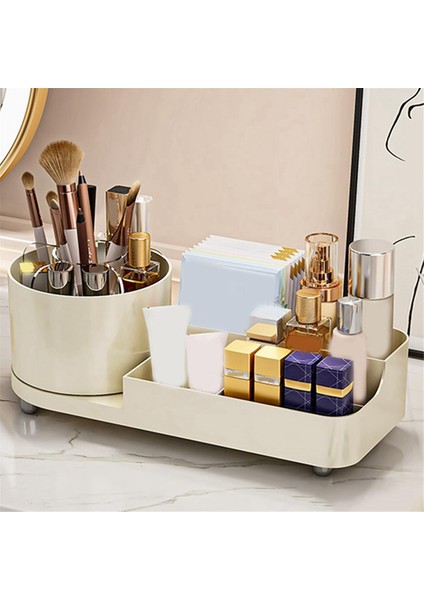 Vanity 360 ° Dönen Kozmetik Ekran Çantası Için Büyük Kapasiteli Makyaj Fırçası Organizatörü Kozmetik-B Için Makyaj Fırçaları Kupası (Yurt Dışından) fırsatları