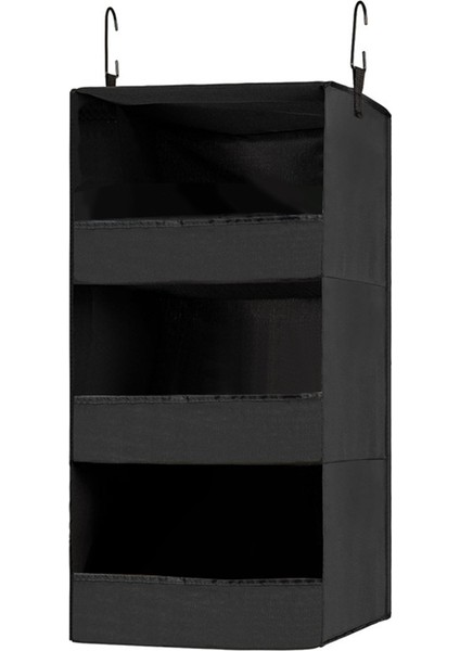 3 Raf Asılı Dolap Organizatör ve Depolama, Katlanabilir Asılı Dolap Rafları, Dolap Siyahı Için Asılı Organizatör (Yurt Dışından)
