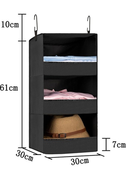 3 Raf Asılı Dolap Organizatör ve Depolama, Katlanabilir Asılı Dolap Rafları, Dolap Siyahı Için Asılı Organizatör (Yurt Dışından) modelleri