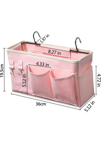 2 Paket Başucu Caddy/yatak Başucu Asma Depolama Çantası Hastane Yatakları Için Dergi Organize Etme Bebek Odası (Pembe) (Yurt Dışından) modelleri