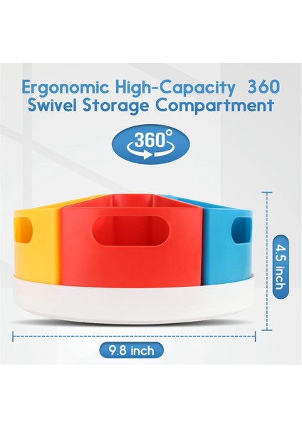 360 Dönen Sanat Tedarik Depolama Organizatör Çocuklar Için Caddy, Boya Işaretçisi Depolama ve Masa Için Kalem Tutucu (Yurt Dışından) indirimleri
