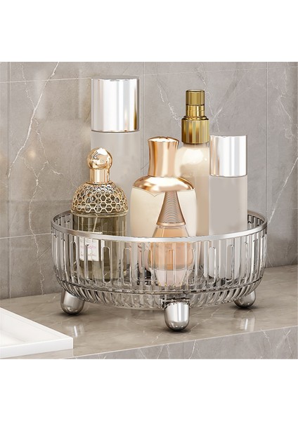 Dresser Için 360 Derece Dönen Makyaj Organizatörü, Parfümler Için Bölmelerle Kozmetik Depolama, Beyaz, B (Yurt Dışından) fiyatları