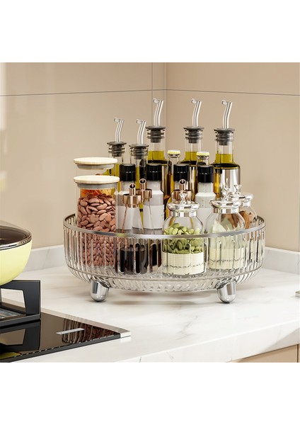 Dresser Için 360 Derece Dönen Makyaj Organizatörü, Parfümler Için Bölmelerle Kozmetik Depolama, Beyaz, B (Yurt Dışından) fırsatları