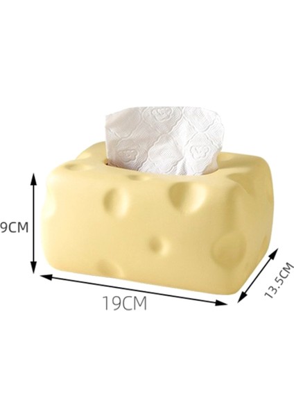 Peynir Şekli Doku Kutusu Çok Fonksiyonlu Seramik Kağıt Havlu Depolama Çantası Noslip Ped ile Mükemmel Kağıt Kasa Dağıtıcı (Yurt Dışından) indirimleri